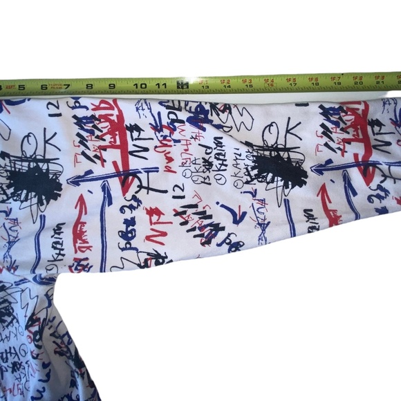 DTMD Men’s White Denim Button Up Graffiti Jacket Large Men’s Jacket HIP HOP - Picture 8 of 15